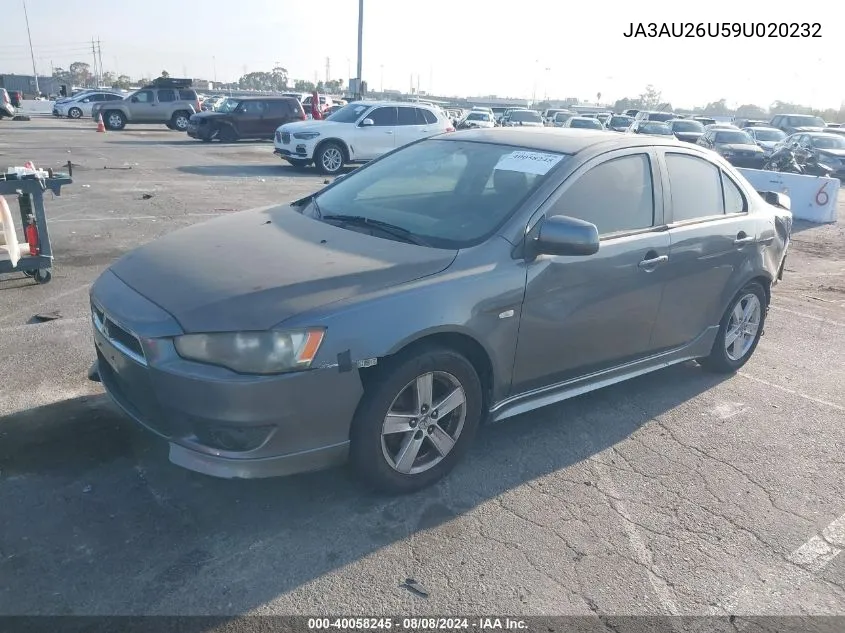 2009 Mitsubishi Lancer Es/Es-Sport VIN: JA3AU26U59U020232 Lot: 40058245