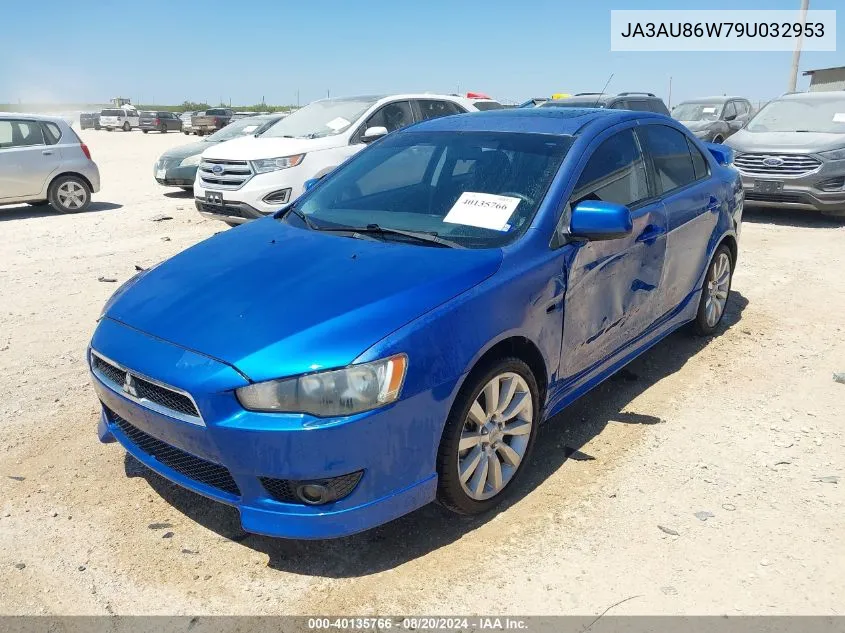 2009 Mitsubishi Lancer Gts VIN: JA3AU86W79U032953 Lot: 40135766