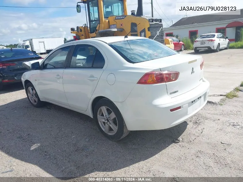 2009 Mitsubishi Lancer Es/Es Sport VIN: JA3AU26U79U028123 Lot: 40314063