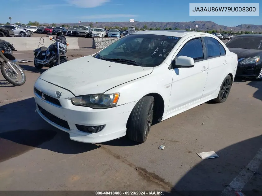 2009 Mitsubishi Lancer Gts VIN: JA3AU86W79U008300 Lot: 40418485