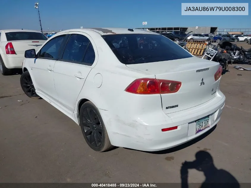 2009 Mitsubishi Lancer Gts VIN: JA3AU86W79U008300 Lot: 40418485