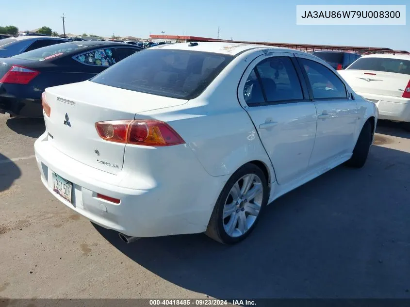 2009 Mitsubishi Lancer Gts VIN: JA3AU86W79U008300 Lot: 40418485