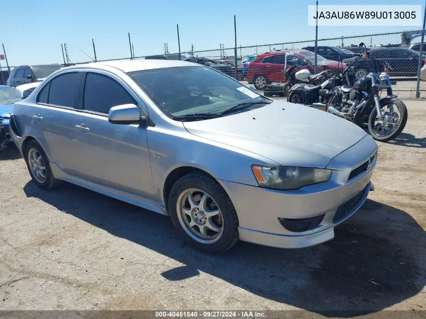 2009 Mitsubishi Lancer Gts VIN: JA3AU86W89U013005 Lot: 40451540