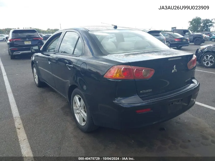 2009 Mitsubishi Lancer Es/Es-Sport VIN: JA3AU26U99U023909 Lot: 40475729