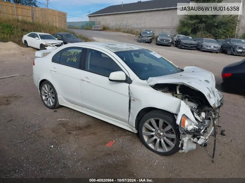 2009 Mitsubishi Lancer Gts VIN: JA3AU86W19U016358 Lot: 40520984