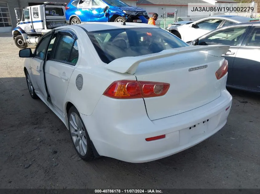 2009 Mitsubishi Lancer Gts VIN: JA3AU86W19U002279 Lot: 40786178