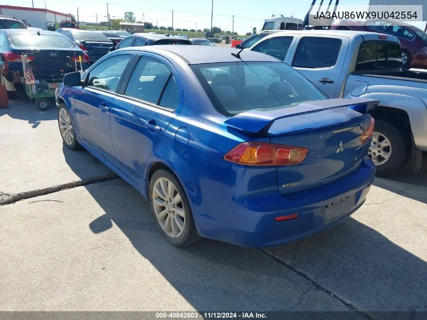 JA3AU86WX9U042554 2009 Mitsubishi Lancer Gts