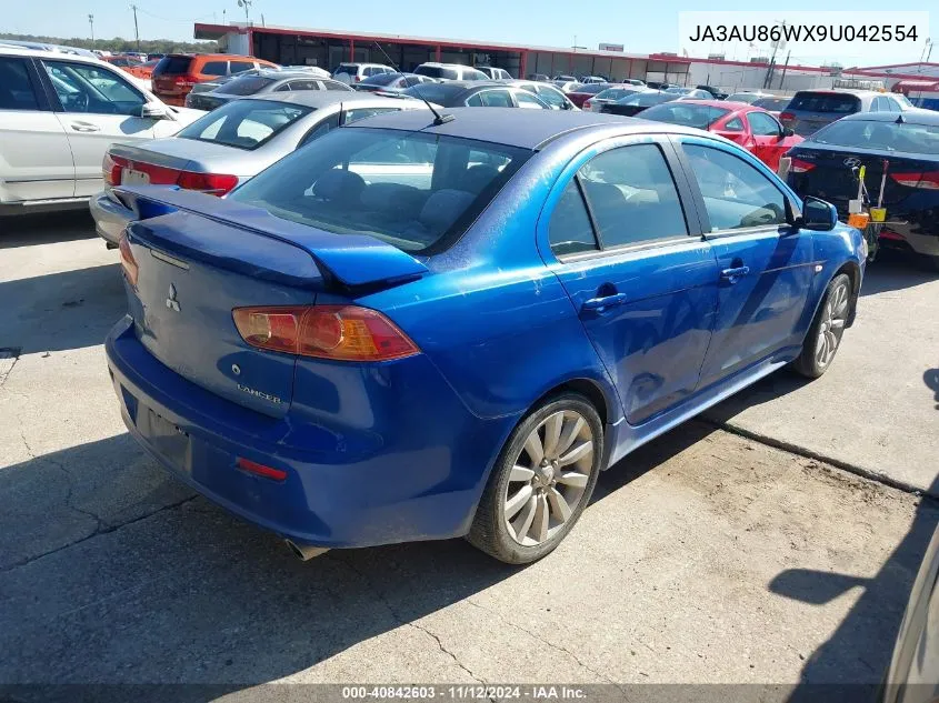 JA3AU86WX9U042554 2009 Mitsubishi Lancer Gts