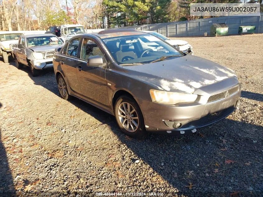 2009 Mitsubishi Lancer Gts VIN: JA3AU86W59U002057 Lot: 40844144