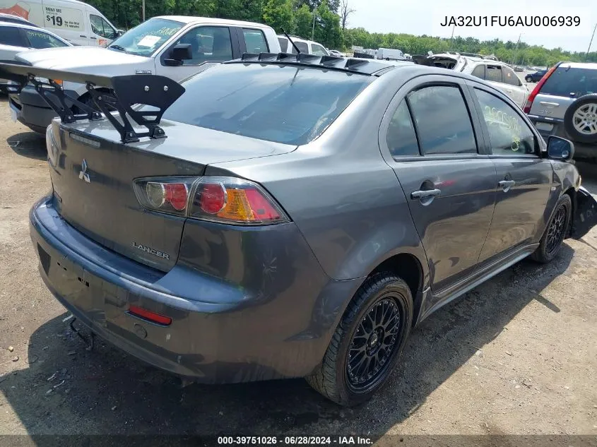 JA32U1FU6AU006939 2010 Mitsubishi Lancer De