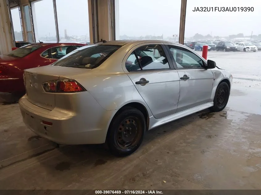 2010 Mitsubishi Lancer De VIN: JA32U1FU3AU019390 Lot: 39876469