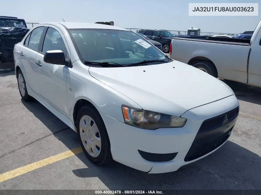 2010 Mitsubishi Lancer De VIN: JA32U1FU8AU003623 Lot: 40002478