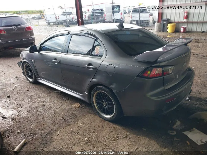 JA32U8FW4AU032174 2010 Mitsubishi Lancer Gts