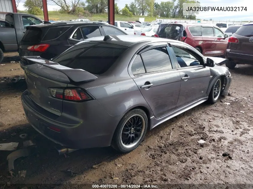 JA32U8FW4AU032174 2010 Mitsubishi Lancer Gts