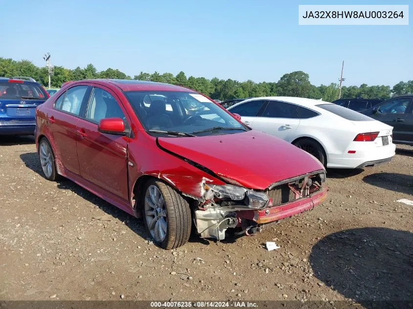 2010 Mitsubishi Lancer Sportback Gts VIN: JA32X8HW8AU003264 Lot: 40076235