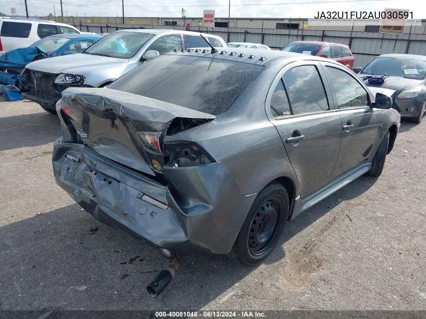 2010 Mitsubishi Lancer De VIN: JA32U1FU2AU030591 Lot: 40081048