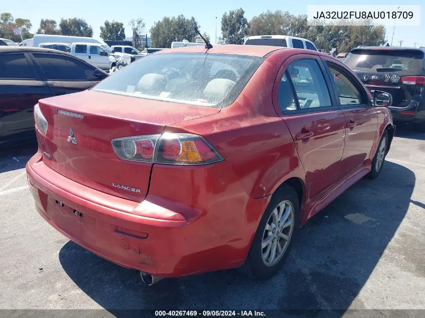 2010 Mitsubishi Lancer Es/Es Sport VIN: JA32U2FU8AU018709 Lot: 40267469