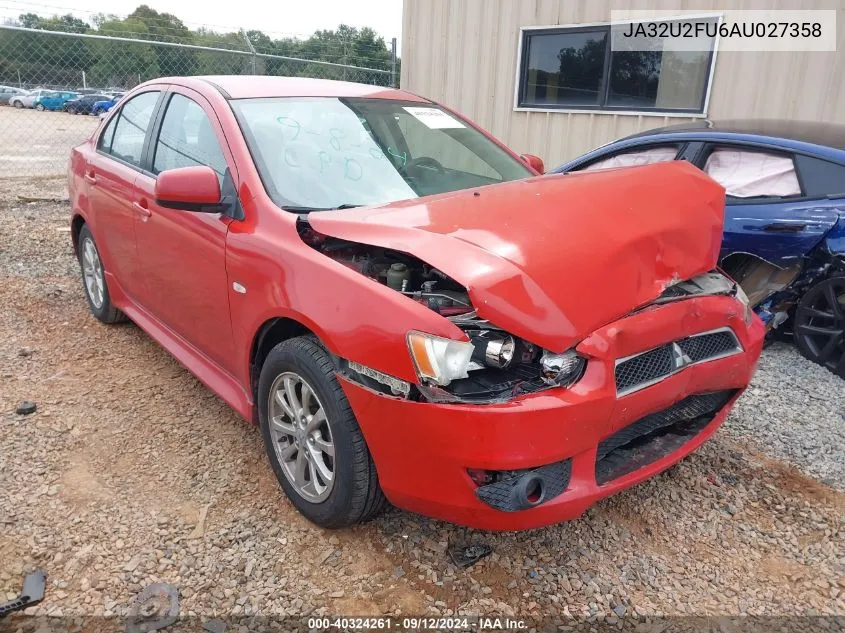 2010 Mitsubishi Lancer Es/Es Sport VIN: JA32U2FU6AU027358 Lot: 40324261