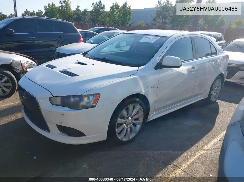 2010 Mitsubishi Lancer Sportback Ralliart VIN: JA32Y6HV0AU006488 Lot: 40380340