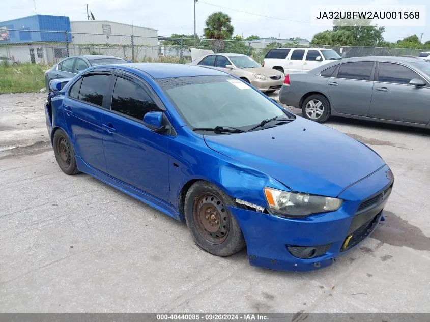 2010 Mitsubishi Lancer Gts VIN: JA32U8FW2AU001568 Lot: 40440085