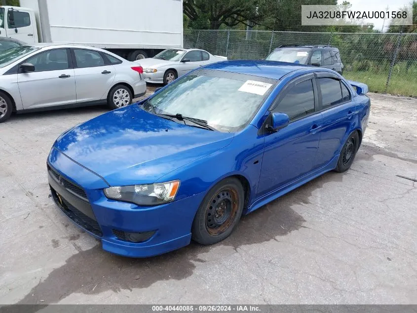 2010 Mitsubishi Lancer Gts VIN: JA32U8FW2AU001568 Lot: 40440085