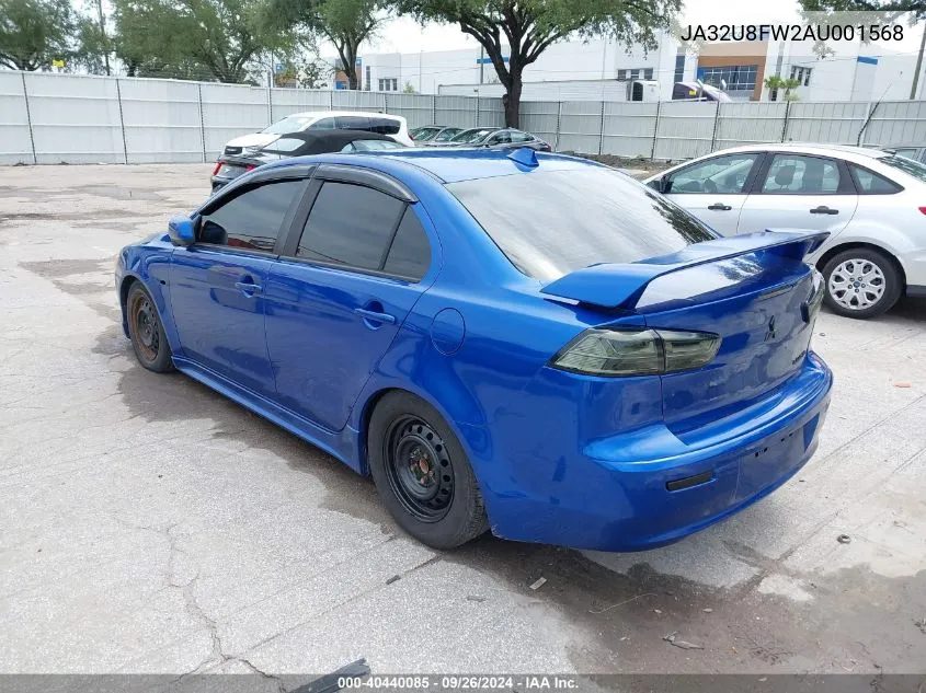 2010 Mitsubishi Lancer Gts VIN: JA32U8FW2AU001568 Lot: 40440085