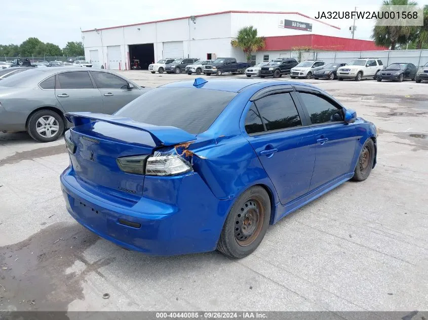 2010 Mitsubishi Lancer Gts VIN: JA32U8FW2AU001568 Lot: 40440085