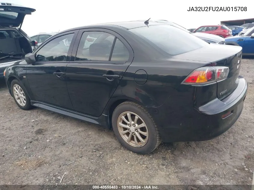 2010 Mitsubishi Lancer Es VIN: JA32U2FU2AU015708 Lot: 40555483