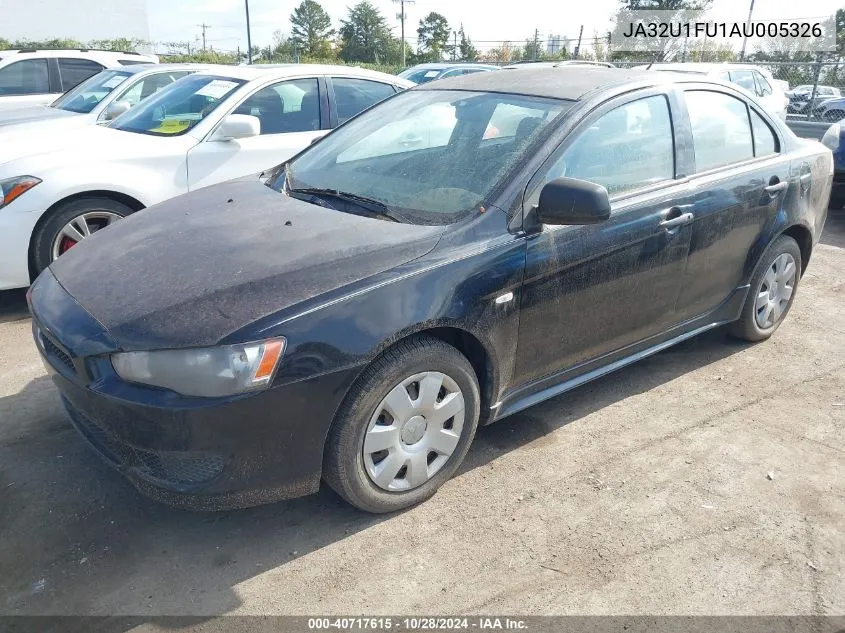 2010 Mitsubishi Lancer De VIN: JA32U1FU1AU005326 Lot: 40717615