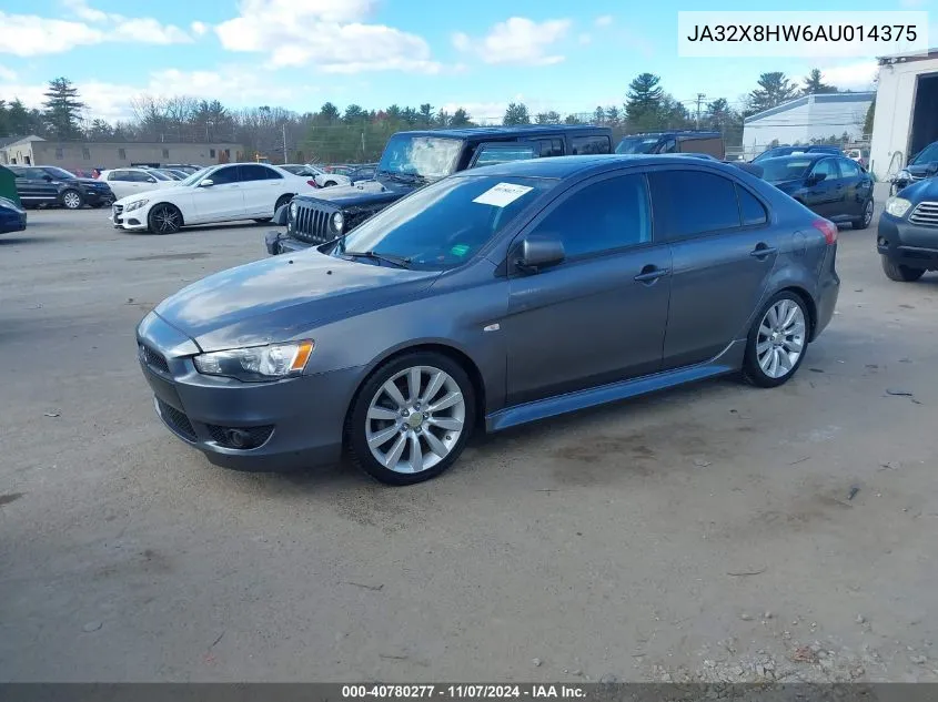 2010 Mitsubishi Lancer Sportback Gts VIN: JA32X8HW6AU014375 Lot: 40780277