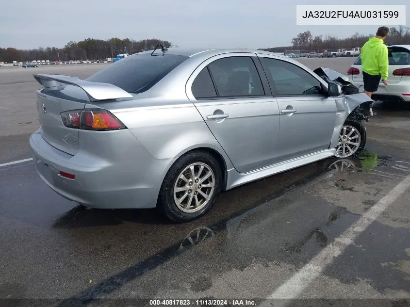 2010 Mitsubishi Lancer Es VIN: JA32U2FU4AU031599 Lot: 40817823