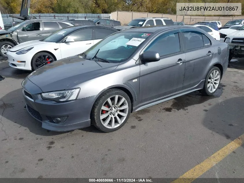 2010 Mitsubishi Lancer Gts VIN: JA32U8FW2AU010867 Lot: 40859866