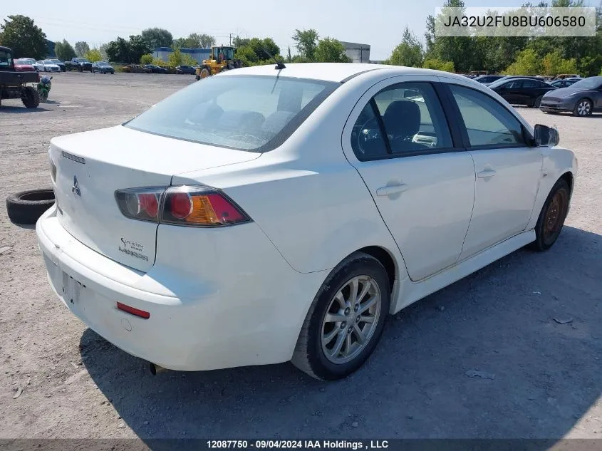 2011 Mitsubishi Lancer VIN: JA32U2FU8BU606580 Lot: 12087750