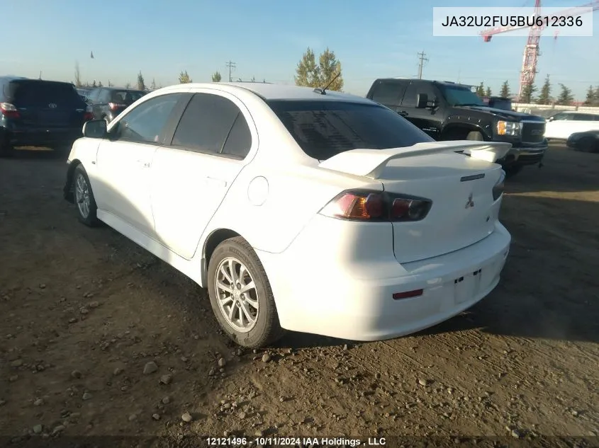 2011 Mitsubishi Lancer VIN: JA32U2FU5BU612336 Lot: 12121496