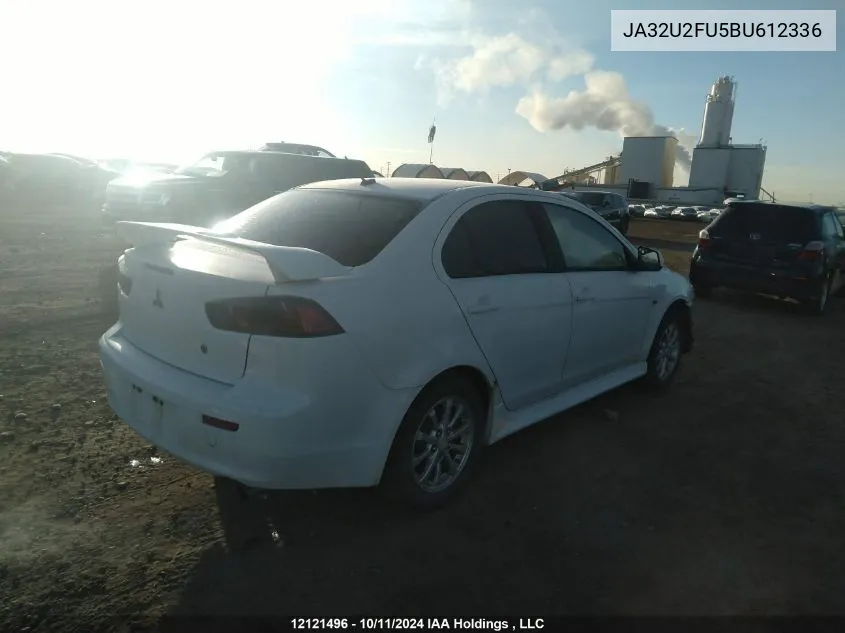 2011 Mitsubishi Lancer VIN: JA32U2FU5BU612336 Lot: 12121496