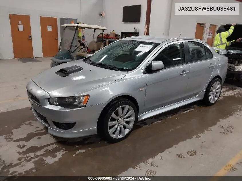 JA32U8FW8BU038481 2011 Mitsubishi Lancer Gts