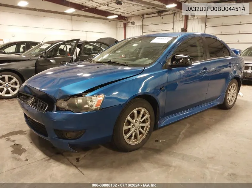 2011 Mitsubishi Lancer Es VIN: JA32U2FU0BU044514 Lot: 39880132