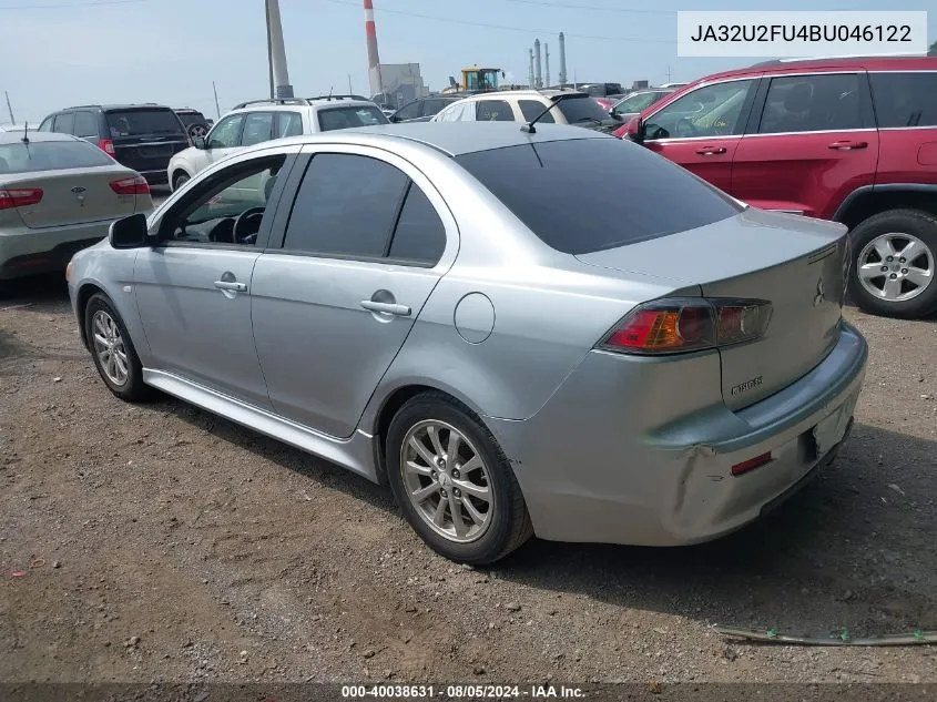 2011 Mitsubishi Lancer Es VIN: JA32U2FU4BU046122 Lot: 40038631