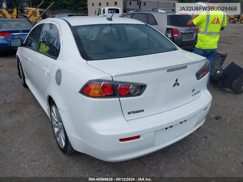 JA32U8FW3BU009468 2011 Mitsubishi Lancer Gts