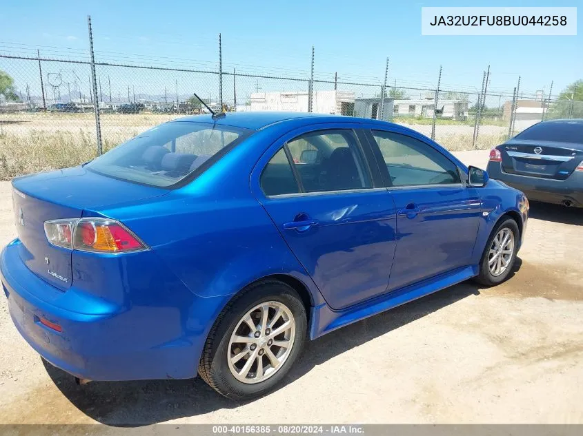 2011 Mitsubishi Lancer Es VIN: JA32U2FU8BU044258 Lot: 40156385