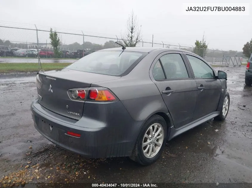 2011 Mitsubishi Lancer Es/Es Sport VIN: JA32U2FU7BU004883 Lot: 40434047