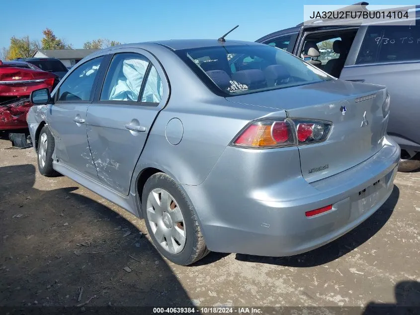 2011 Mitsubishi Lancer Es VIN: JA32U2FU7BU014104 Lot: 40639384