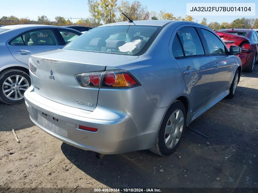 2011 Mitsubishi Lancer Es VIN: JA32U2FU7BU014104 Lot: 40639384