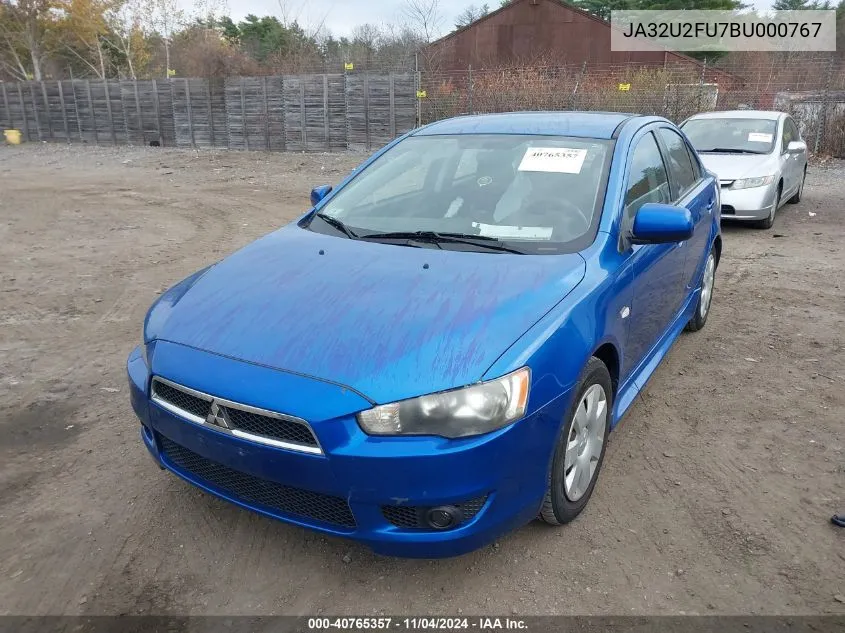 2011 Mitsubishi Lancer Es VIN: JA32U2FU7BU000767 Lot: 40765357