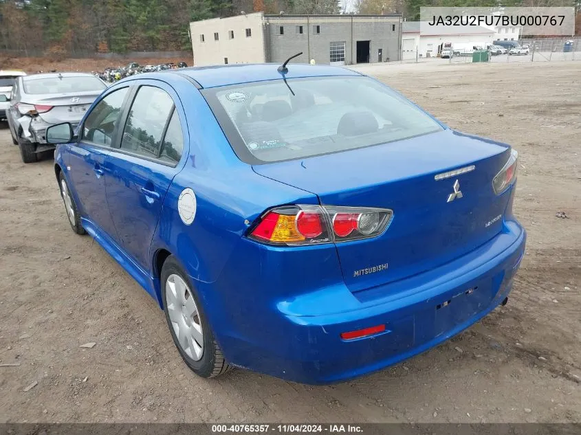 2011 Mitsubishi Lancer Es VIN: JA32U2FU7BU000767 Lot: 40765357