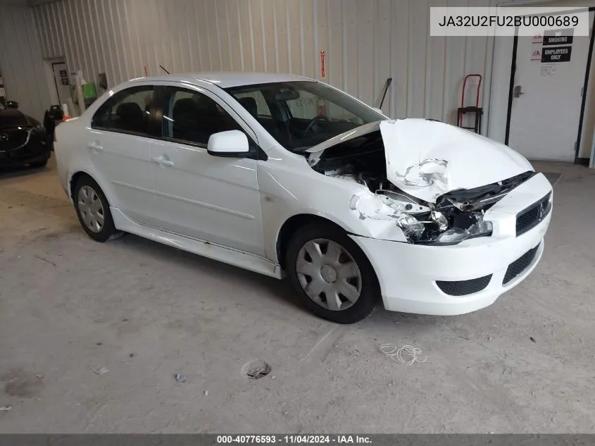 2011 Mitsubishi Lancer Es VIN: JA32U2FU2BU000689 Lot: 40776593