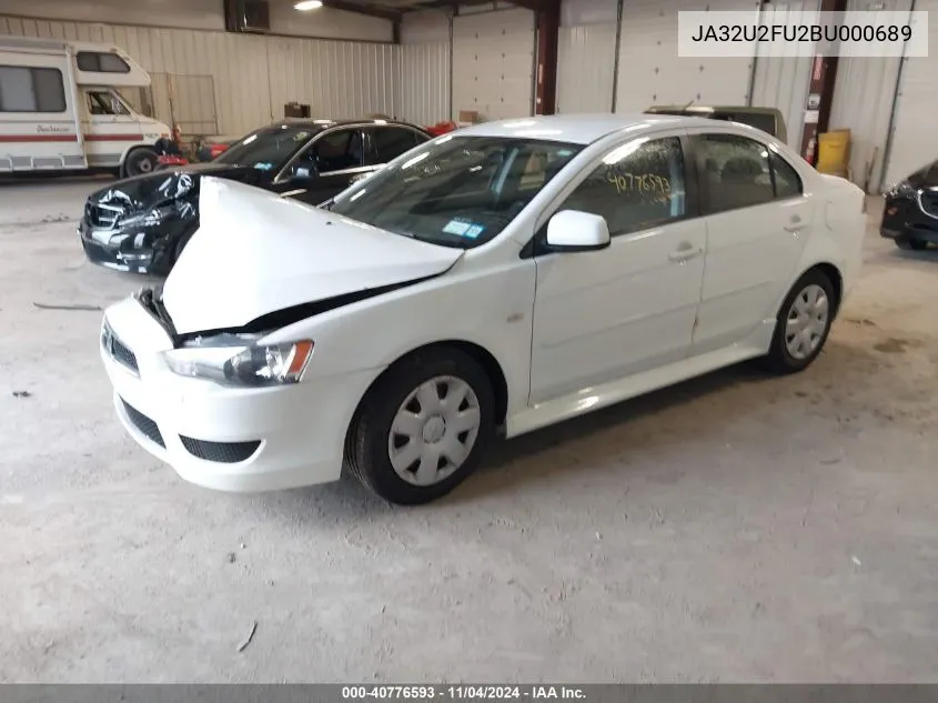 2011 Mitsubishi Lancer Es VIN: JA32U2FU2BU000689 Lot: 40776593