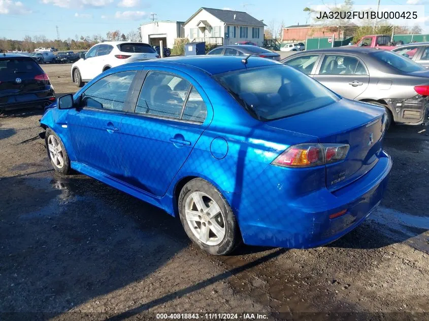 2011 Mitsubishi Lancer Es VIN: JA32U2FU1BU000425 Lot: 40818843