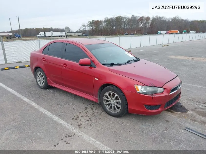 2011 Mitsubishi Lancer Es VIN: JA32U2FU7BU039293 Lot: 40857049