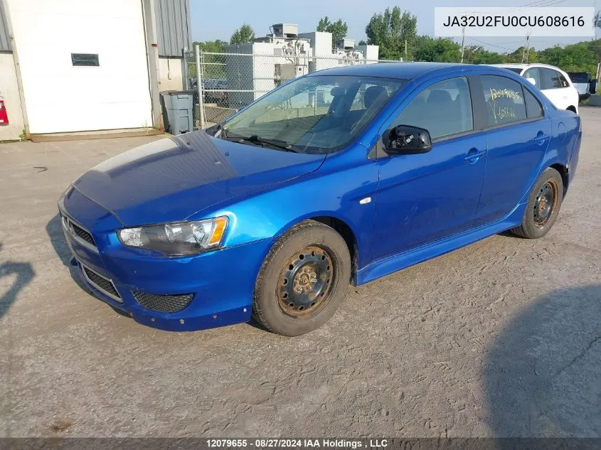 2012 Mitsubishi Lancer Es/Es Sport VIN: JA32U2FU0CU608616 Lot: 12079655